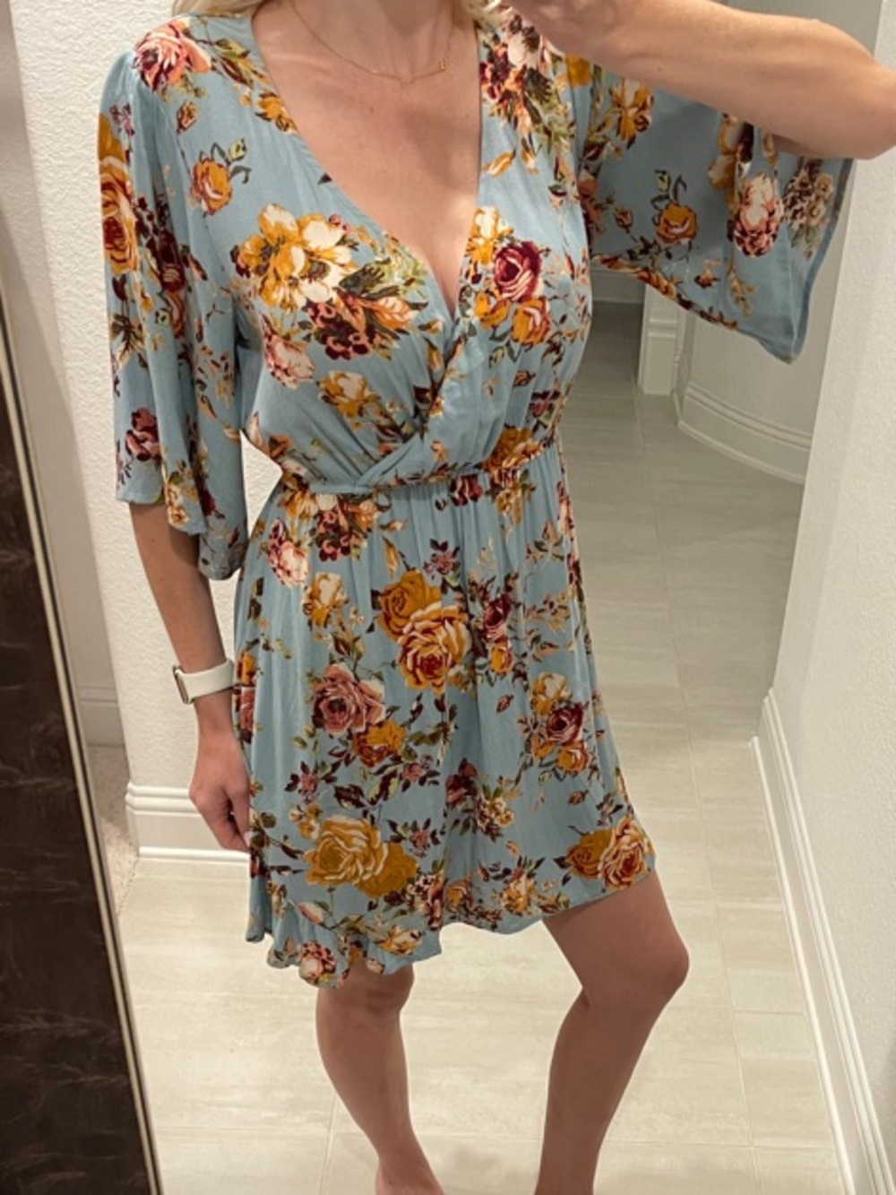 Light Blue Floral Dress